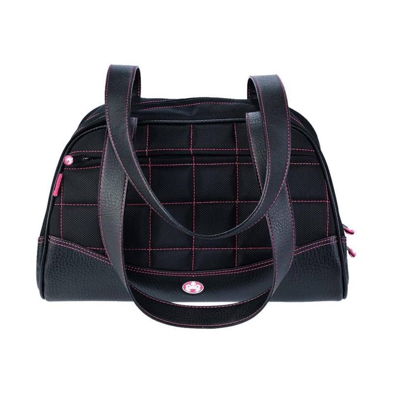 Mobile Edge Sumo Duffel Medium duffle bag ballistic nylon, faux leather black with pink stitching MPN:ME-SUMO22D1XM