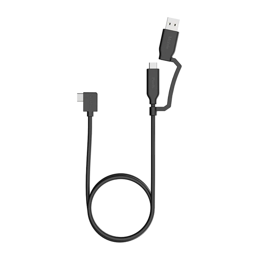 Mobile Pixels USB-C to USB-C Cable With Type-A Adapter, 3ft, Black MPN:100-1004P03