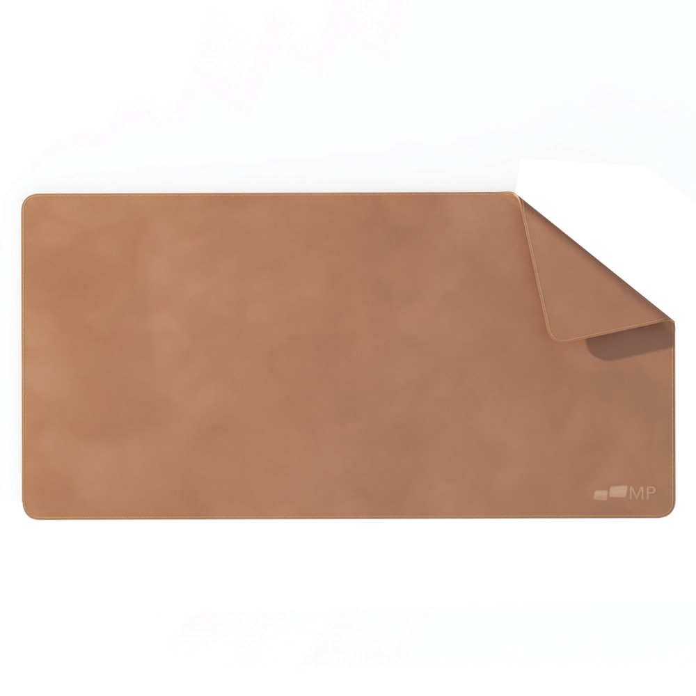 Mobile Pixels PU Leather Desk Mat, 31-1/2in x 15-3/4in, Oak Brown MPN:115-1001P02