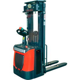 Mobile ECO APS44-169FFLIM Ride-On Fork-Over Self-Propelled Stacker 3-Stage Mast 4400 lb. Capacity 140169FFL-IM