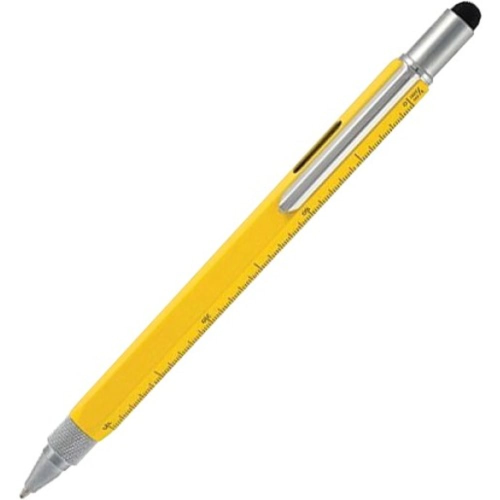 Mobile Edge Multi-Tool Tech Pen/Stylus (Yellow) - Aluminum, Steel - Yellow - Tablet, Smartphone Device Supported MPN:MEASPM3