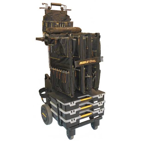 HT Tool Utility Cart, Black, Plastic, Steel, 22 in W x 26 in D x 39 in H MPN:MS-CEC-Empty
