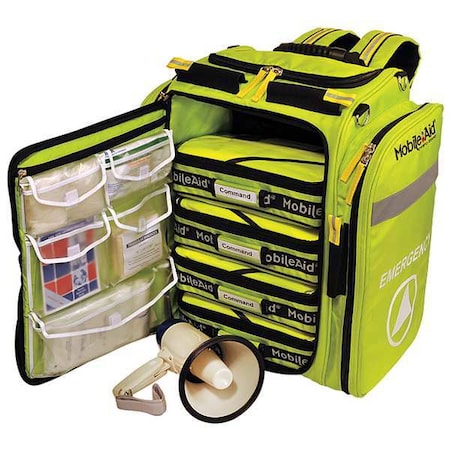 Emergency Response Backpack, Nylon 51 Components, 200 People Served MPN:31430