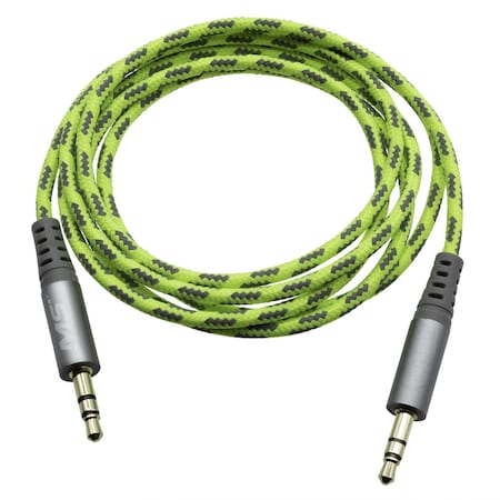 Hi-Vis 4Ft Aux Cable, Yellow MPN:MBSHV0402