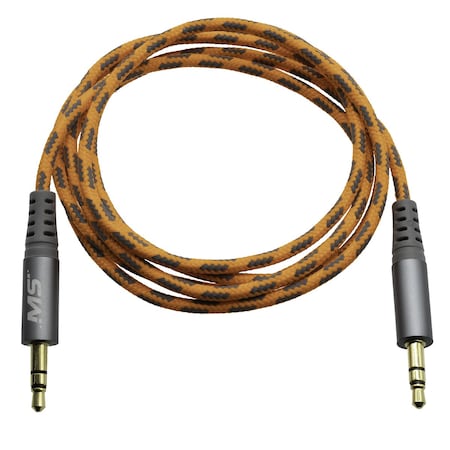 Hi-Vis 4Ft Aux Cable, Orange MPN:MBSHV0403
