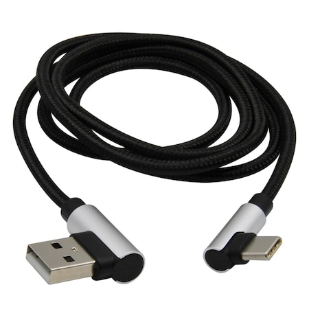 Right Angle USB-C Cable Silver/Black, 3 MPN:MB06317