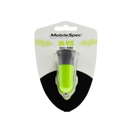 Hi-Vis Dual Port 30W Dc Charger, Yellow MPN:MBSHVDC01