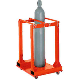 GoVets™ Mobile Forkliftable Storage Caddy w/ Casters 4 Cylinders Capacity CP4-C