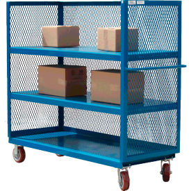 3 Sided Steel Mesh Service Truck w/1 Shelf 2400 lb. Capacity 48