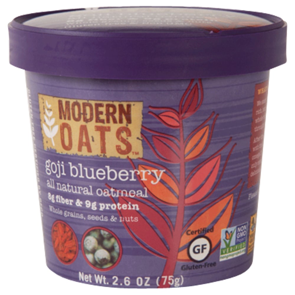 Modern Oats Oatmeal Cups, Goji Blueberry, 2.6 Oz, Pack Of 12 MPN:MO5030