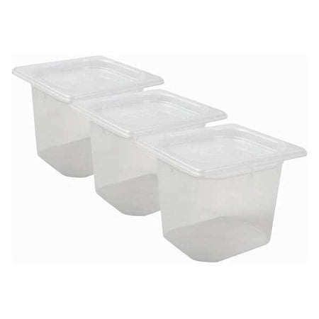 Mod Pans, 1/6 Food Pan, Lid, 2Qt, PK3 MPN:MP16RD