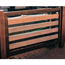 Modstreet Parklet Extension with 2 Panels Solid Wood Panel Insert 78