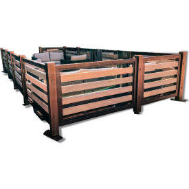 Modstreet Parklet Extension with 1 Panel Solid Wood Panel Insert 56