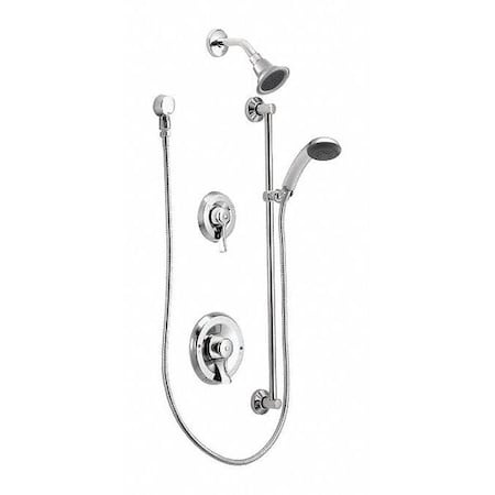 Shower System, Wall Mount, Plstc, 28-1/2