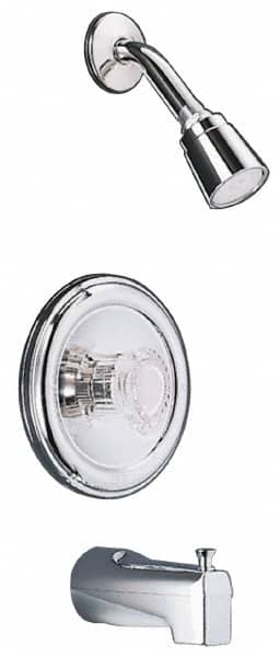 Concealed, One Handle, Chrome Coated, Steel, Valve, Shower Head and Tub Faucet MPN:2353