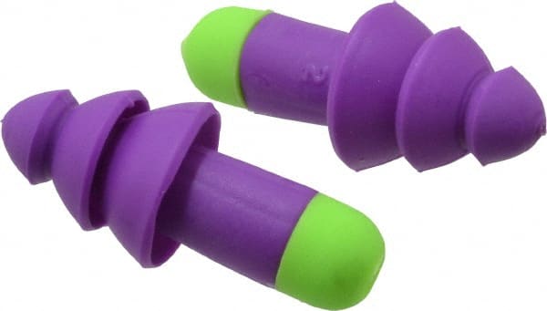Earplugs: 27 dB, Foam, Flanged, Push-In, Uncorded,  n-Metal Detectable MPN:6400 - Pkg Qty 50