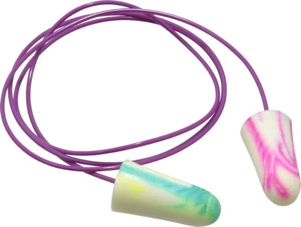 Earplugs: Non-PVC Foam, Bullet, Roll Down, Corded MPN:6654 - Pkg Qty 100