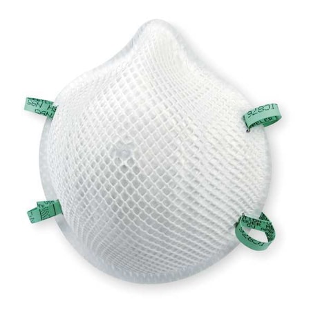 Disposable Respirator, N95, Non-Adj. Dual Strap, Molded Nose Bridge, Dura-Mesh Shell, Univ., PK 20 MPN:2207N95