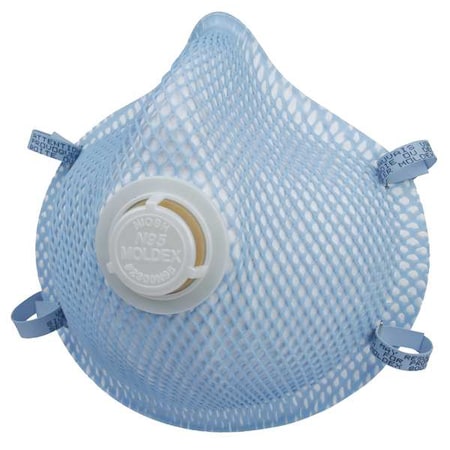 Disposable Respirator, N95, Exhale Valve, Non Adj. Dual Strap, 2300 Series, Molded Nose, M/L, PK10 MPN:2300N95