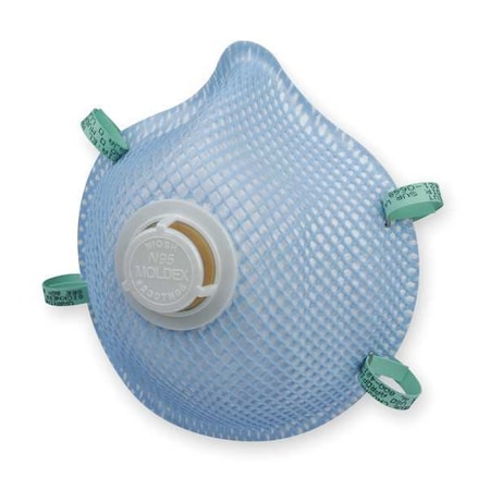Disposable Respirator, N95, Exhale Valve, Non Adj. Dual Strap, Molded Nose, Low Profile, S, PK 10 MPN:2307N95