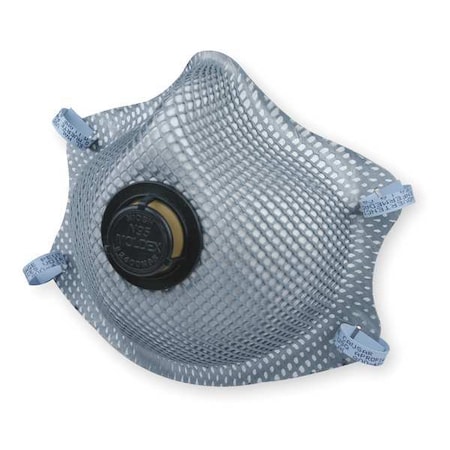 Disposable Respirator, N95, Nuisance Organic Vapors w/Exhale Valve, Dual Straps, Molded, M, PK 10 MPN:2400N95