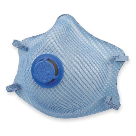 Disposable Respirator, N95, Nuisance Acid Gas, Exhale Valve, Dura-Mesh Shell, Molded Nose M, PK 10 MPN:2500N95