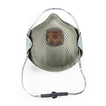 Disposable Respirator, N95, Ventex Valve, HandyStrapw/Buckle, Molded Nose Bridge, Universal, PK10 MPN:2707N95