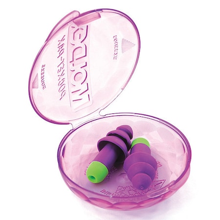 Rockets® Reusable Foam Ear Plugs, Flanged Shape, 27 dB, Purple, 50 PK MPN:6400