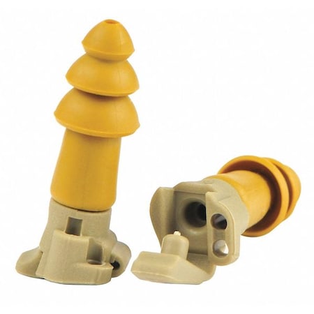 Battleplugs® Reusable Vinyl Ear Plugs, Bell Shape, 24 dB, Yellow, 1 PR MPN:6497