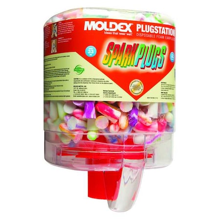 SparkPlugs Ear Plug Dispenser, PlugStation, Uncorded, Bullet Shape, NRR 33 dB, 250 Pairs MPN:6644