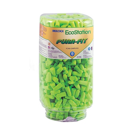 Pura-Fit Ear Plug Dispenser Refill, Foam, Bullet, 33 dB NRR, Uncorded, 500 Pairs Per Pkg MPN:6706