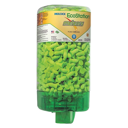 Meteors Ear Plugs with Dispenser, Foam, Bell, 33 dB NRR, Uncorded, 500 Pairs Per Pkg MPN:6707