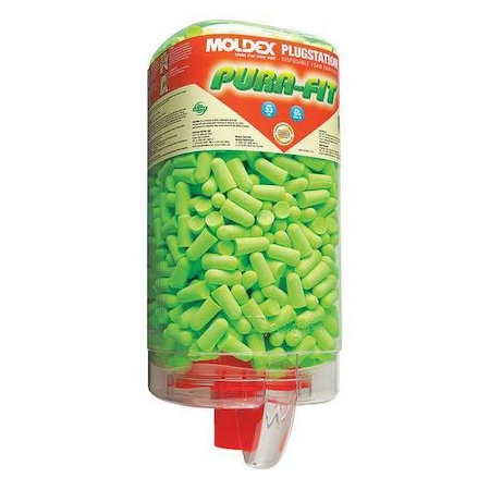 Pura-Fit Ear Plugs with Dispenser, Foam, Bullet, 33 dB NRR, Uncorded, 500 Pairs Per Pkg MPN:6845