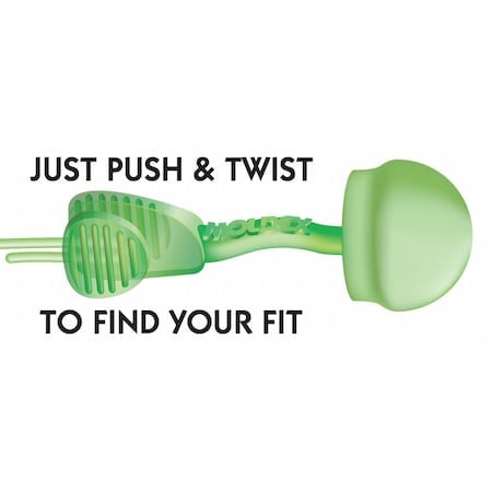 Glide Disposable Corded Ear Plugs, Foam No Roll Twist-In, NRR 30 dB, Optional Cord, 100PK MPN:6945