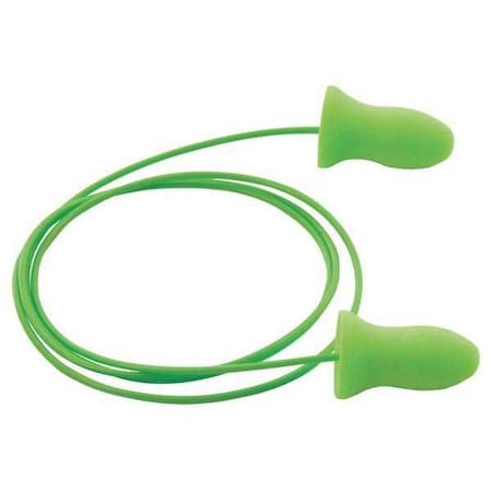 Meteors® Disposable Foam Ear Plugs, Bell Shape, 33 dB, Green, 100 PK MPN:6970