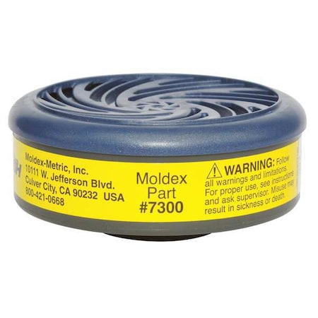 Cartridge, 7000, Yellow, Bayonet, Moldex 7000/7800/9000 Series Respirators MPN:7300