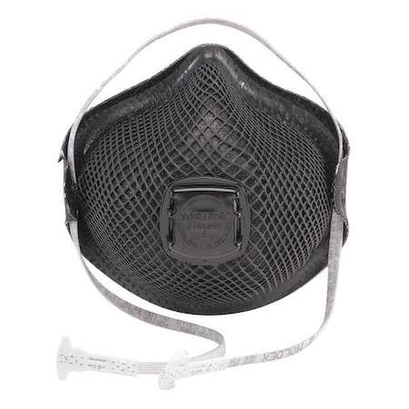 Disposable Respirator, N95, Ventex Valve, Special Ops HandyStrap, Molded Nose Bridge, Blk, M/L PK 10 MPN:M2700N95