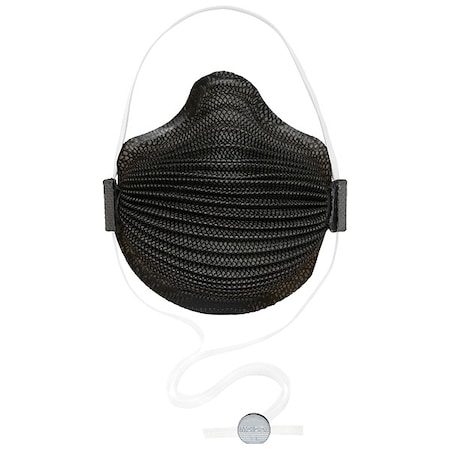 Disposable Respirator, N95, AirWave Series, Adj. SmartStrap, Black Dura-Mesh Shell, S, PK 10 MPN:M4600