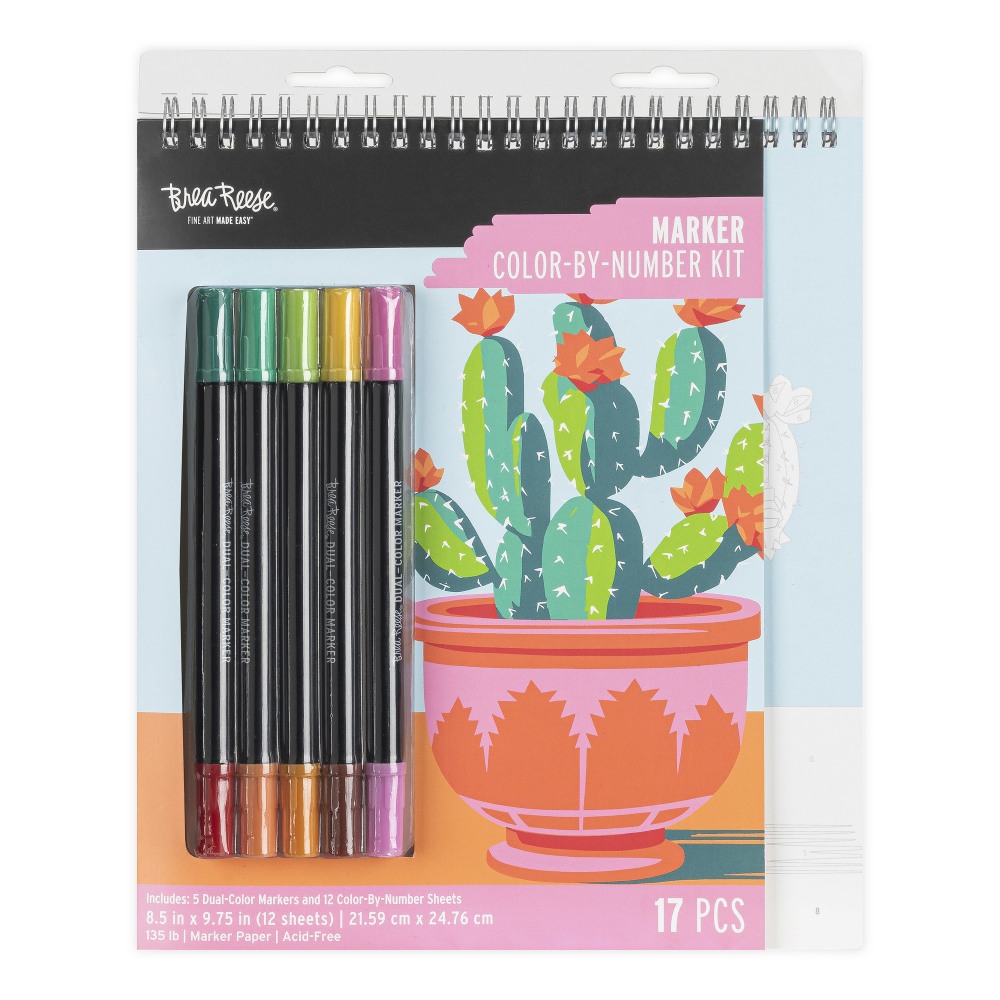 Brea Reese Color-by-Number Marker Pad Kit, Western Desert Landscapes MPN:45649