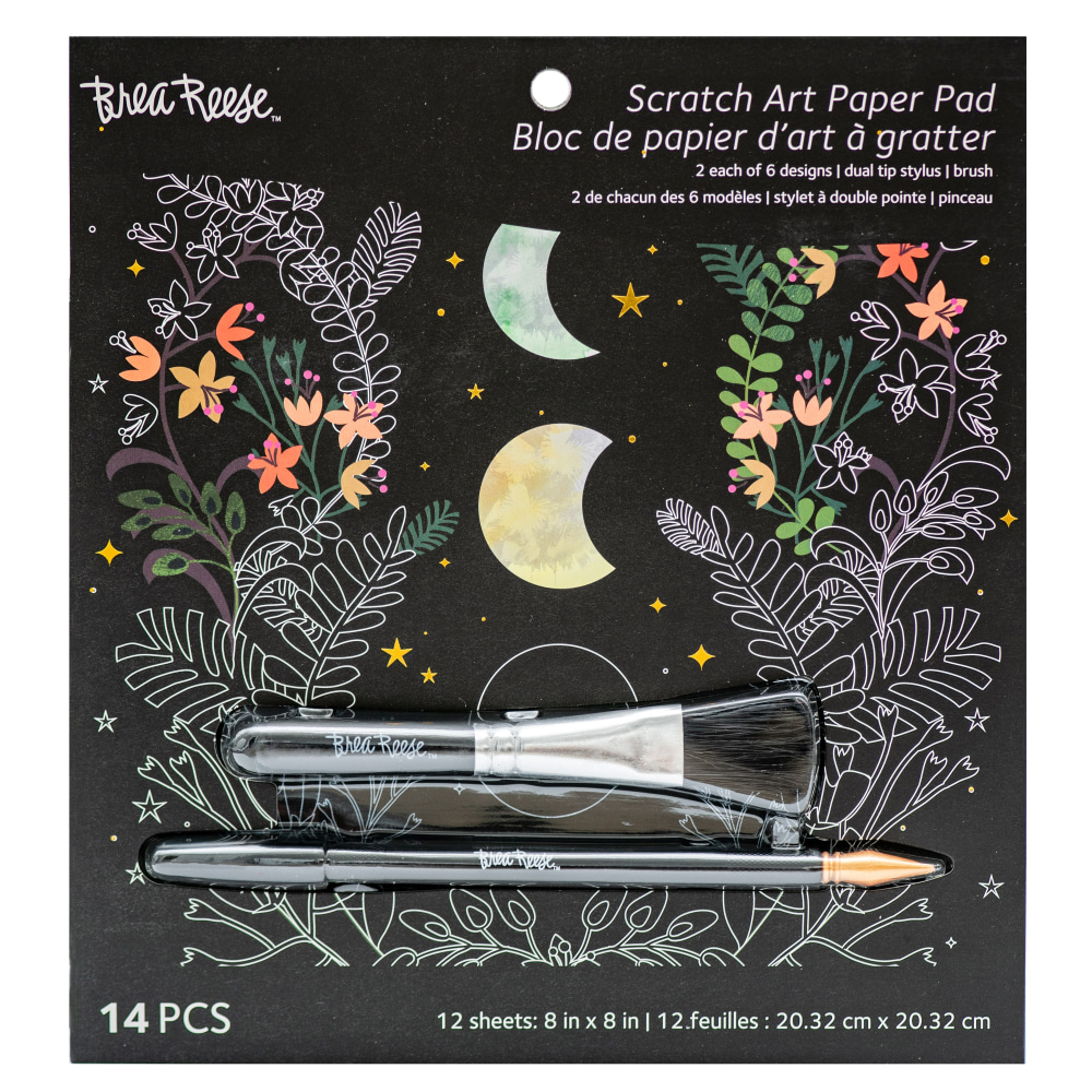 Brea Reese Scratch Art Paper Pad Kit, 8in x 8in, Celestial Skies MPN:43091