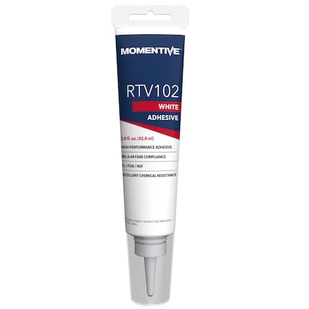 Sealant, Silicone, 10.1 oz., White, 10.1 oz., White, Temp Range -75 to 400 Degrees F MPN:RTV102 12C