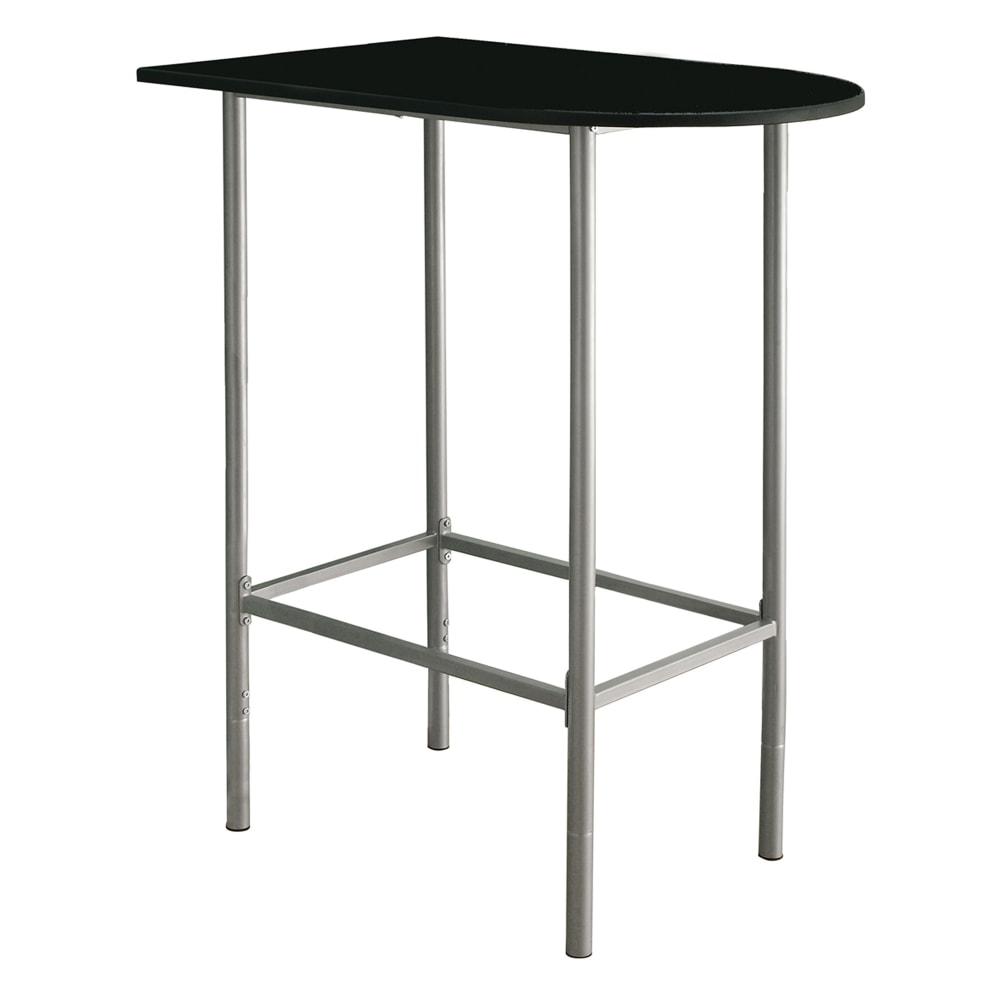 Monarch Specialties Ian Home Bar, 41inH x 35-1/2inW x 23-3/4inD, Black/Silver MPN:I 2335