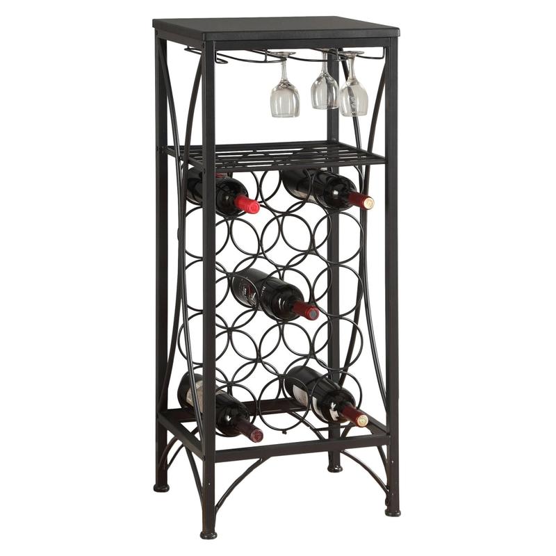 Monarch Specialties Brady Home Bar, 40-1/2inH x 16-1/4inW x 12-1/2inD, Black MPN:I 3347