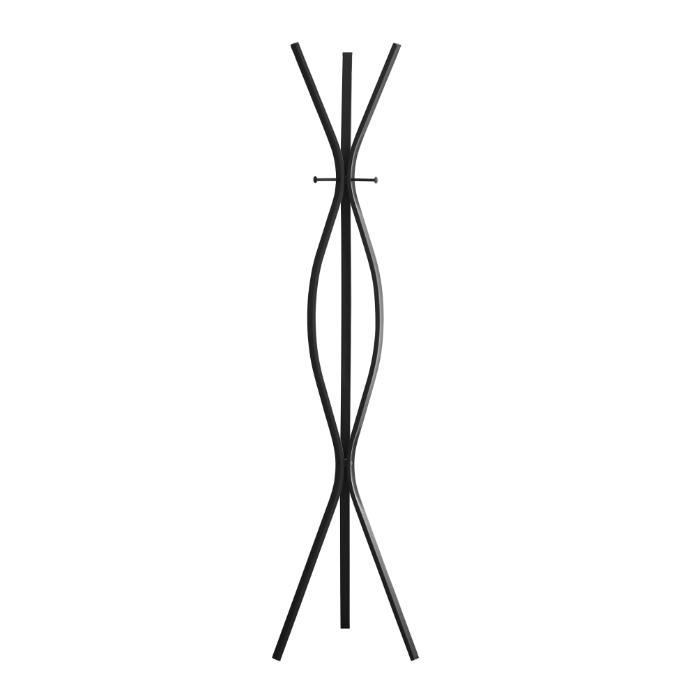 Monarch Specialties 3-Hook Metal Coat Rack, Black MPN:I 2051
