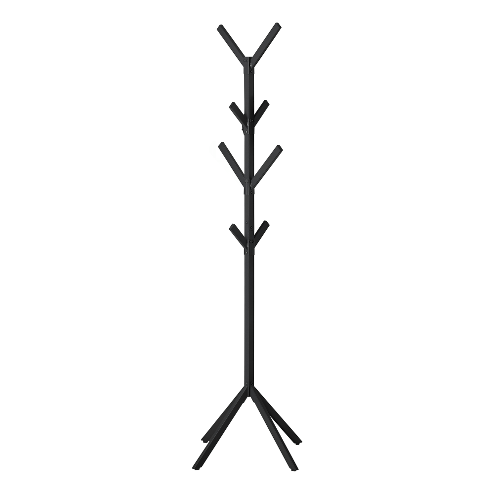 Monarch Specialties Frida Coat Rack, 70-1/4inH x 17-1/2inW x 17-1/2inD, Black MPN:I 2057