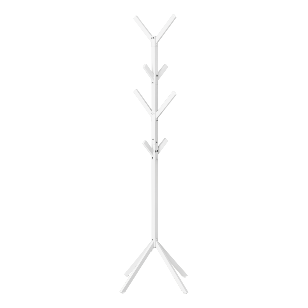 Monarch Specialties Frida Coat Rack, 70-1/4inH x 17-1/2inW x 17-1/2inD, White MPN:I 2059