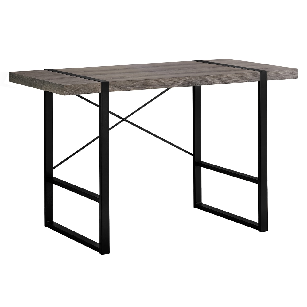 Monarch Specialties Jared 49inW Computer Desk, Dark Taupe/Black MPN:I 7310