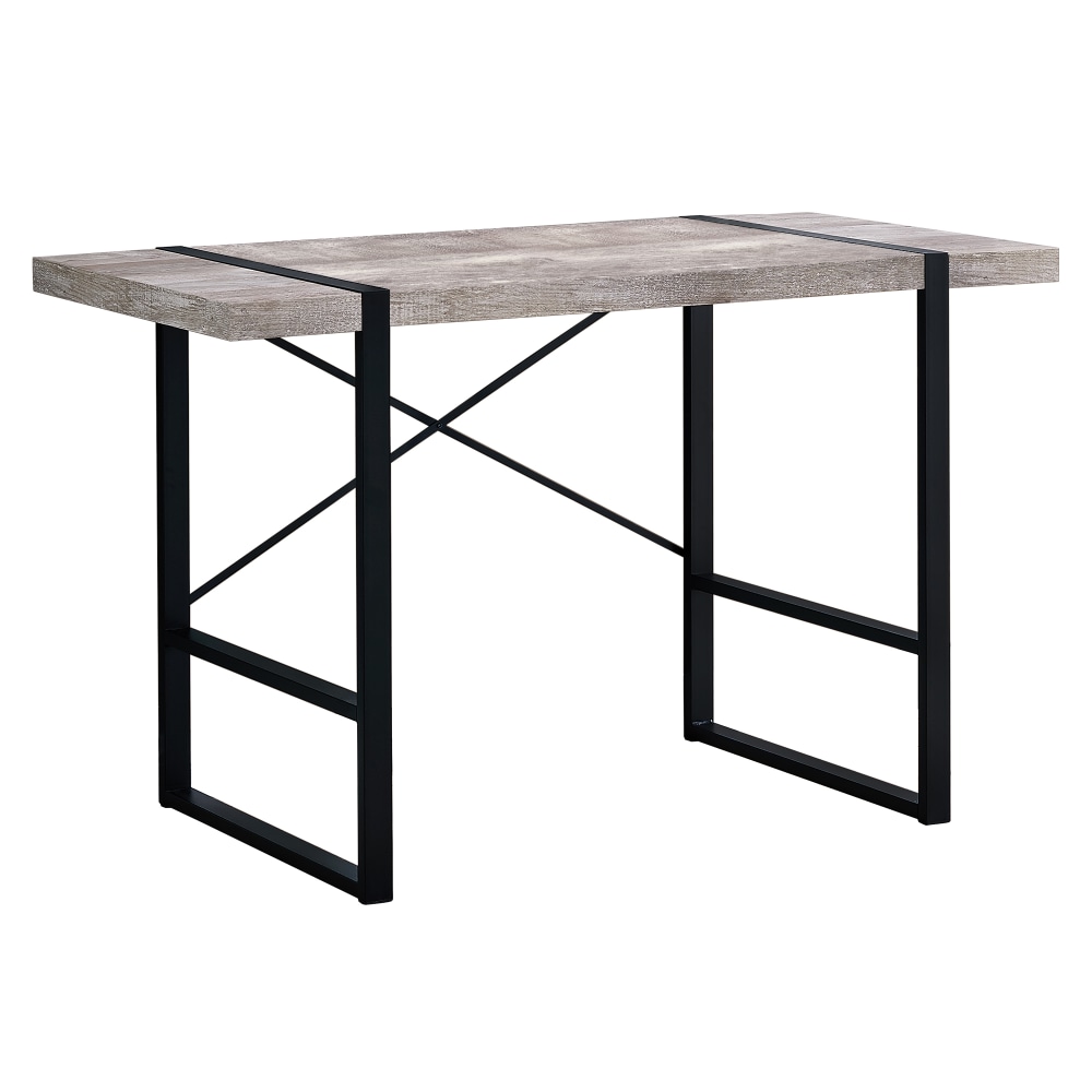 Monarch Specialties Jared 49inW Computer Desk, Taupe Reclaimed Wood/Black MPN:I 7315