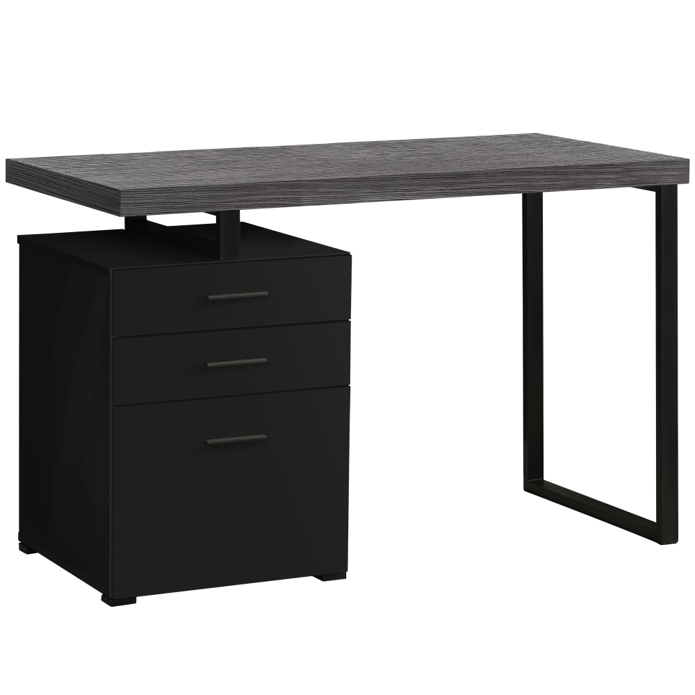 Monarch Specialties Melody 48inW Computer Desk, Black/Gray MPN:I 7411