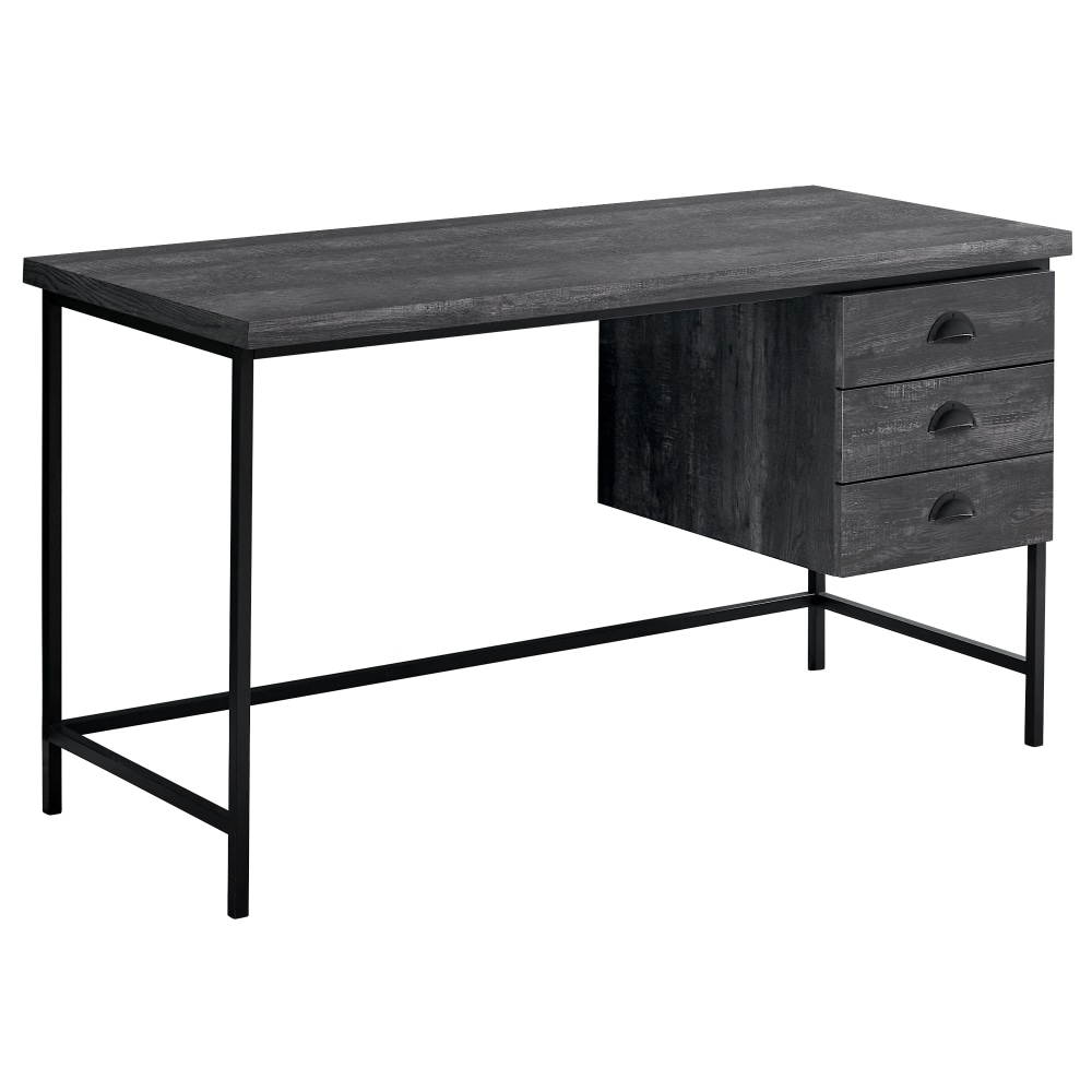 Monarch Specialties Pollard 56inW 3-Drawer Computer Desk, Black MPN:I 7488